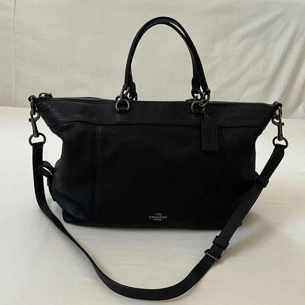 COACH Lennox 2Way Leather Tote Satchel Blue